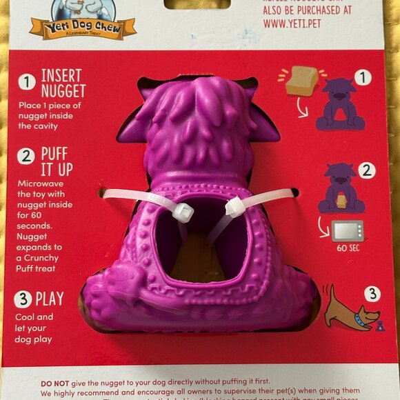 Yeti Dog Chew Puff and Play Hangry Yak Dog Chew Toy - Picture 6 of 6